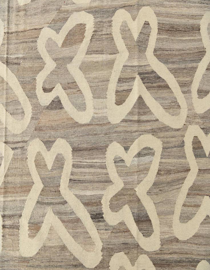 Detail image of 6' 6 x 9' 5  Hand Woven Kilim Modern Wool Rug