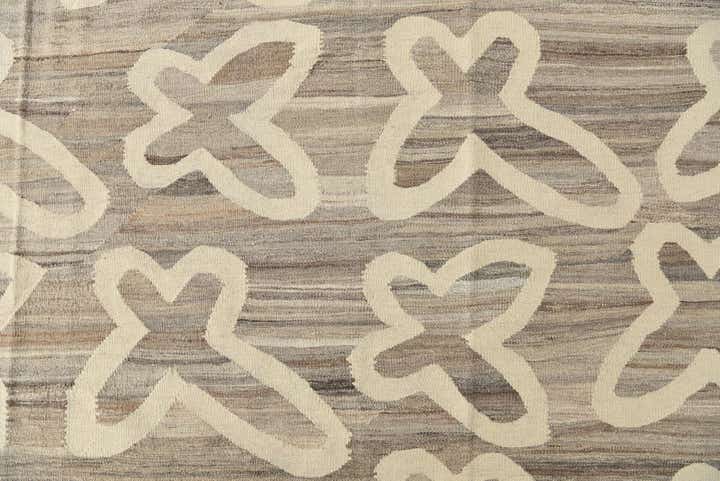 6' 6 x 9' 5 Hand Woven Kilim Modern Wool Rug