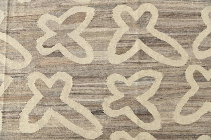 Detail image of 6' 6 x 9' 5 Hand Woven Kilim Modern Wool Rug