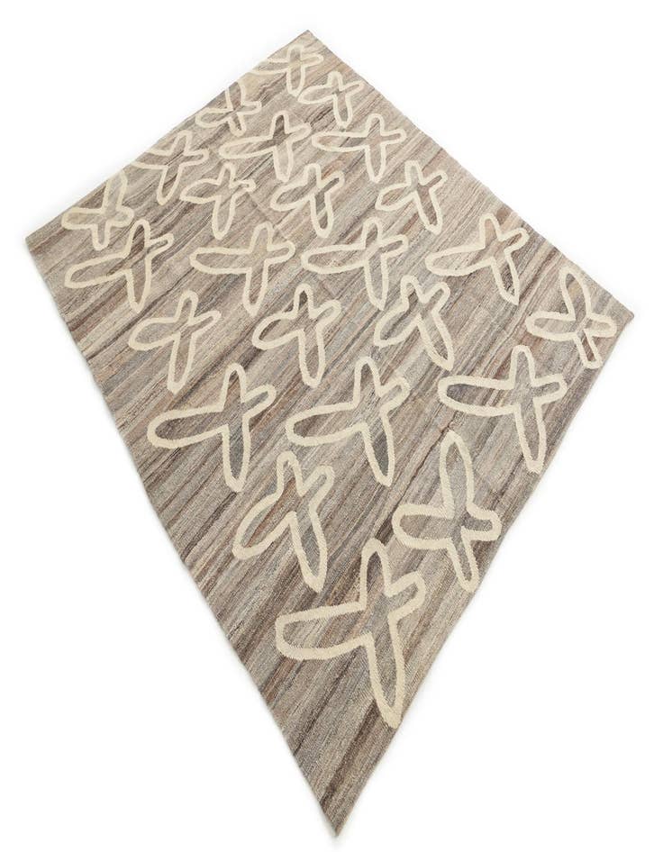 Detail image of 5' 3 x 6' 4  Hand Woven Kilim Modern Wool Rug