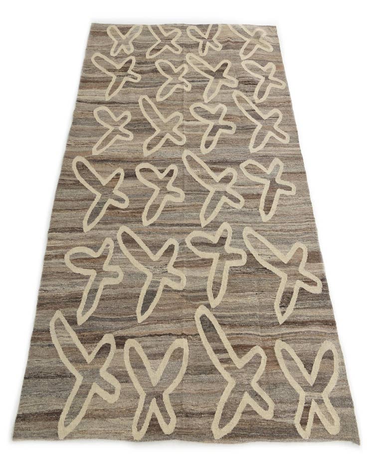 Detail image of 5' 3 x 6' 4  Hand Woven Kilim Modern Wool Rug