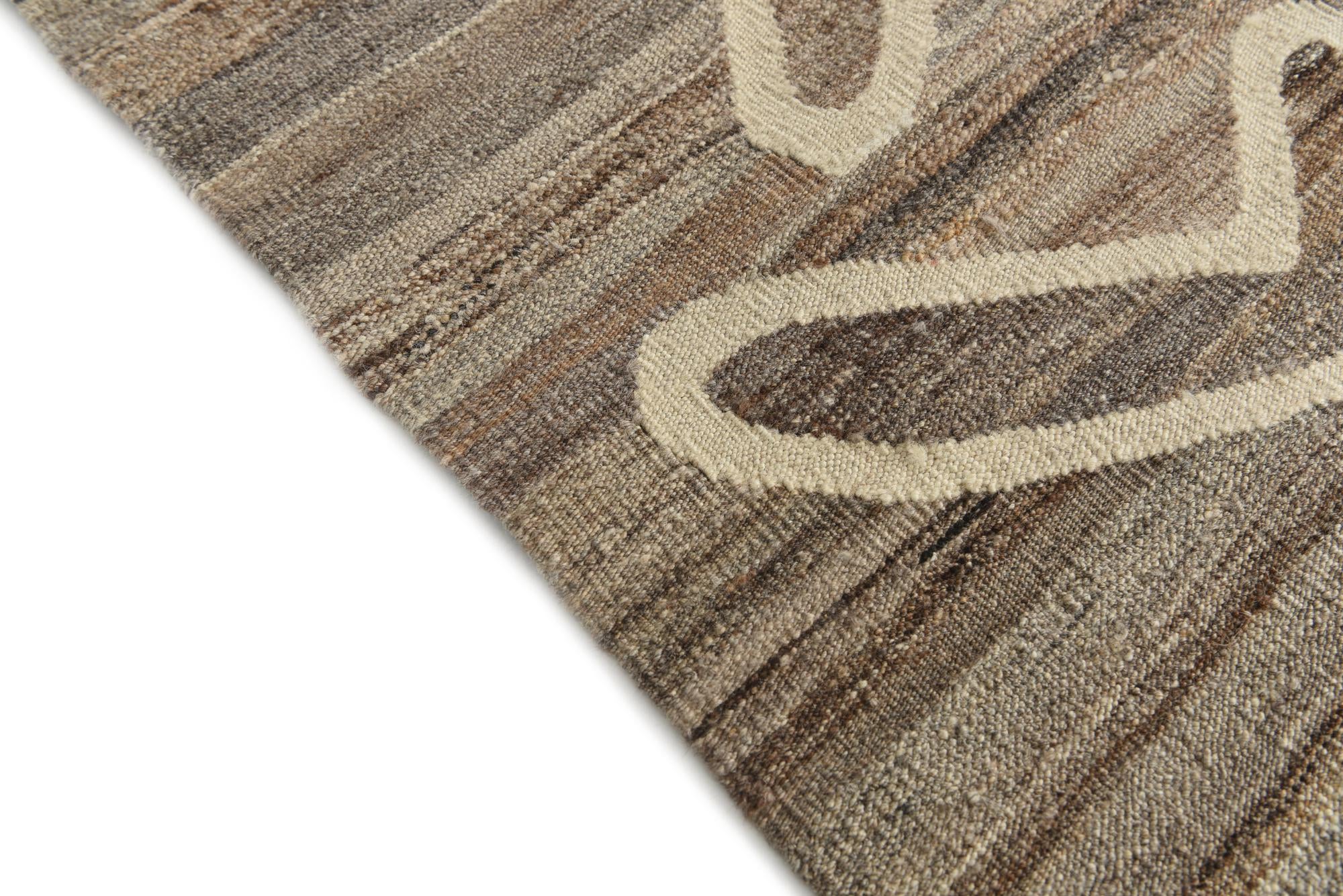 5' 3 x 6' 4 Hand Woven Kilim Modern Wool Rug