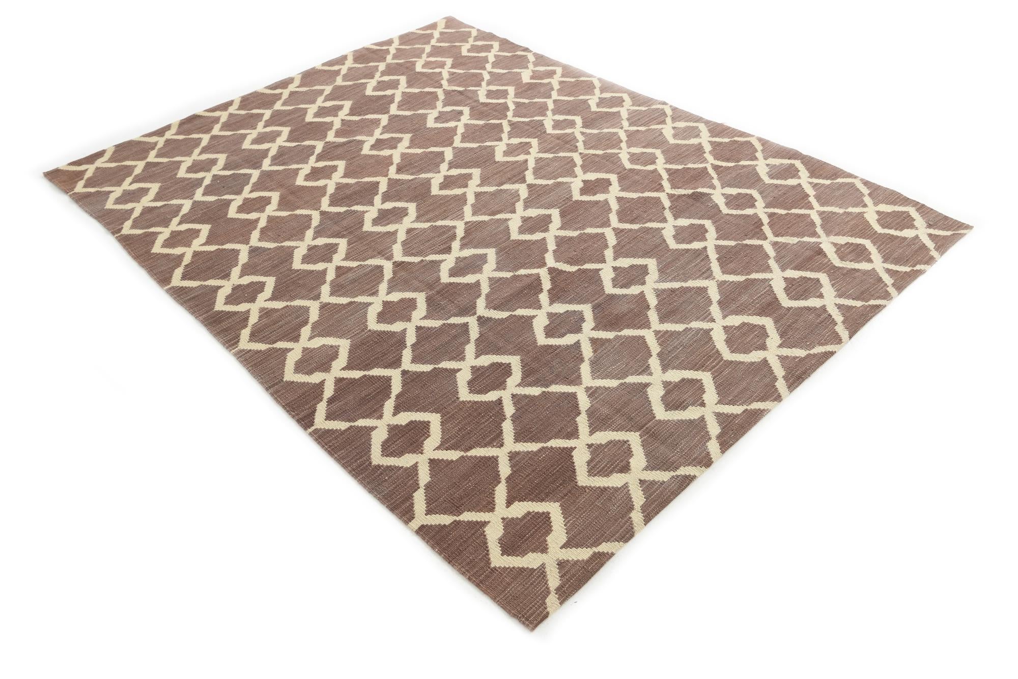 6' x 7' 10 Hand Woven Kilim Modern Wool Rug