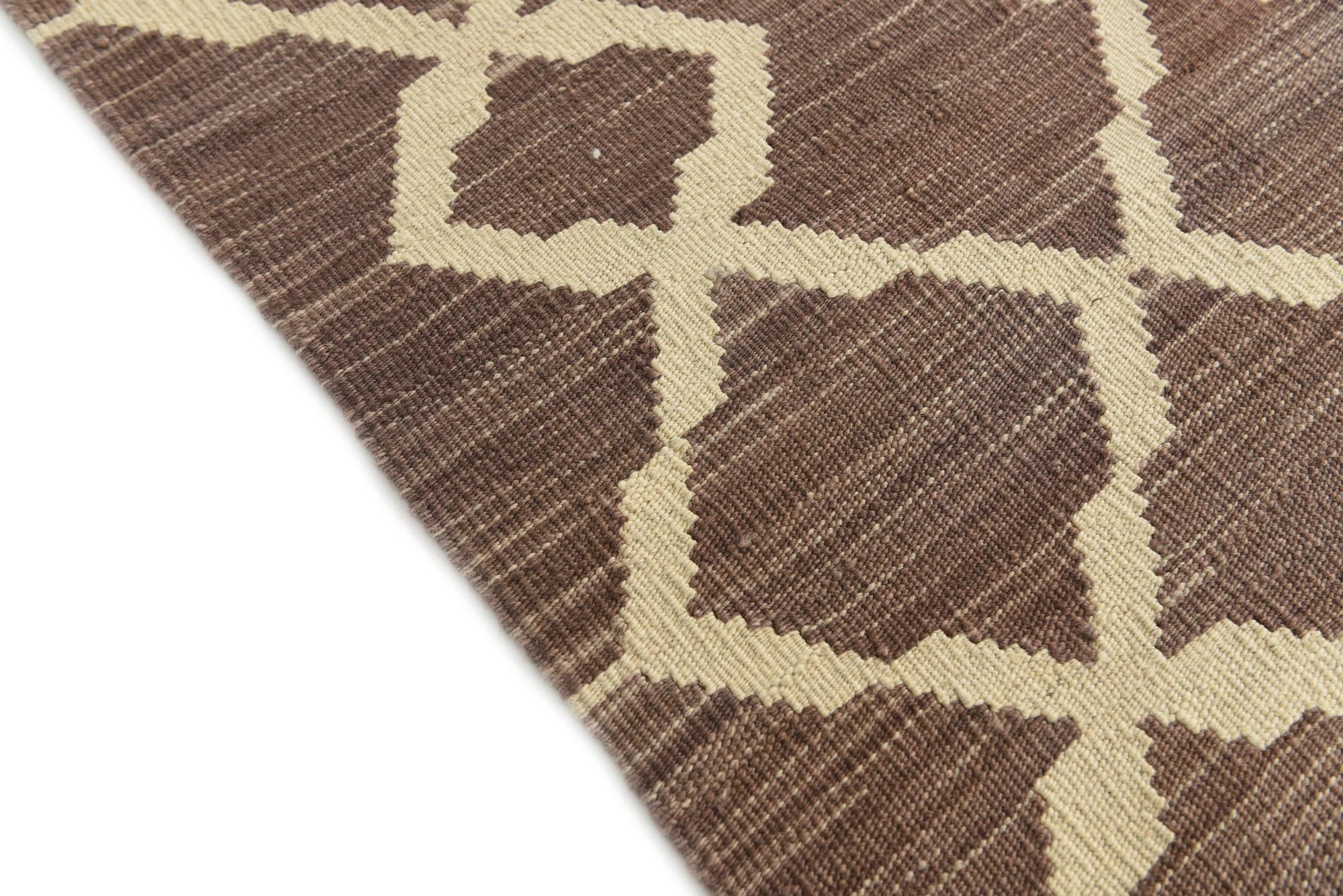 6' x 7' 10 Hand Woven Kilim Modern Wool Rug