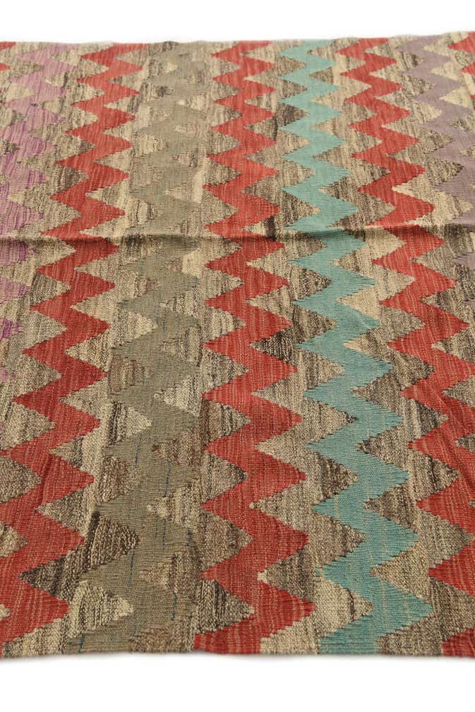 5' 5 x 7' 6 Hand Woven Kilim Modern Wool Rug