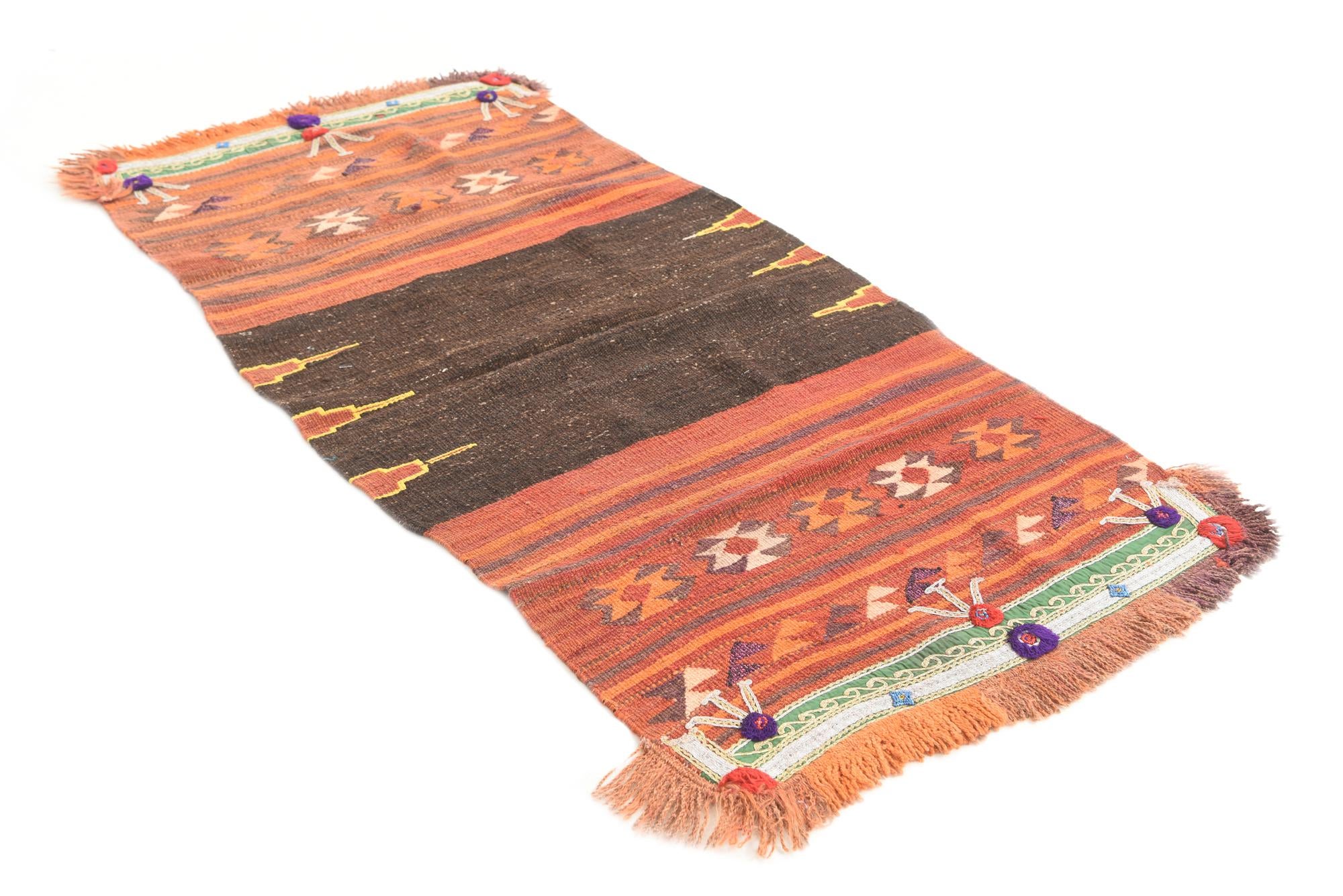 3' x 5' 7 Hand Woven Kilim Modern Wool Rug