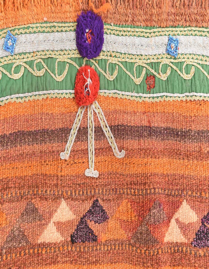 Detail image of 3' x 5' 7  Hand Woven Kilim Modern Wool Rug