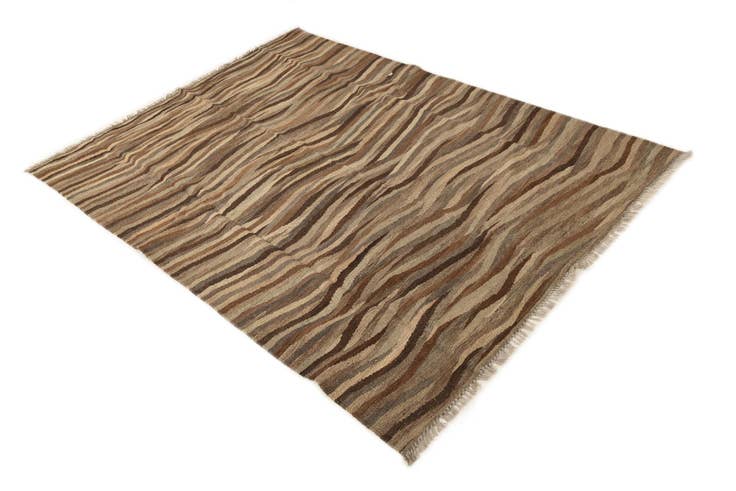Detail image of 4' 10 x 6' 7 Hand Woven Kilim Modern Wool Rug