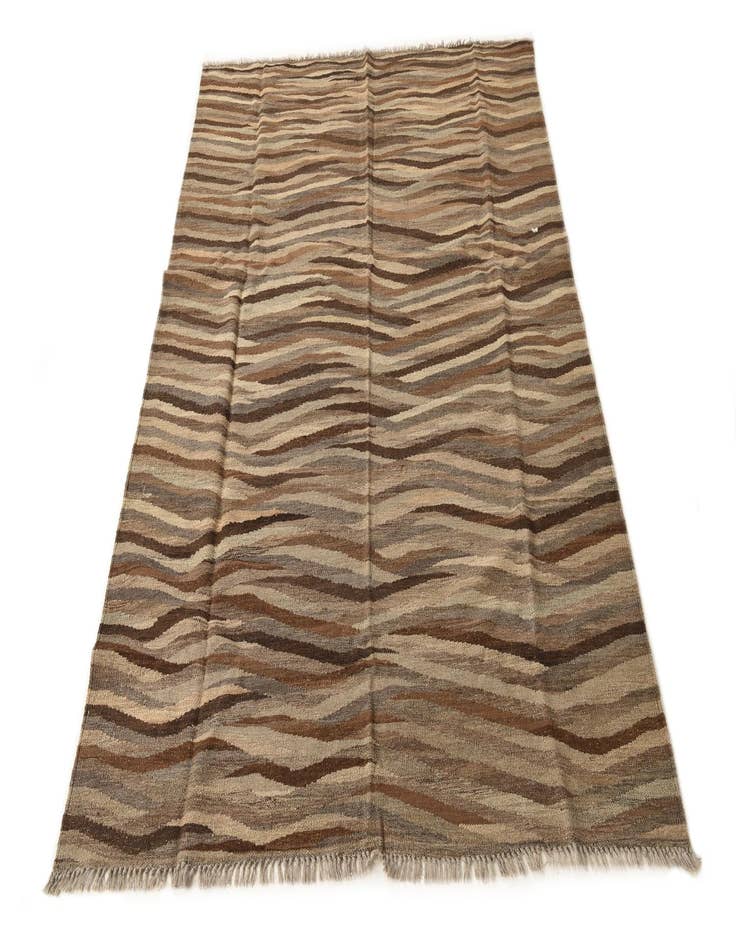 Detail image of 4' 10 x 6' 7  Hand Woven Kilim Modern Wool Rug