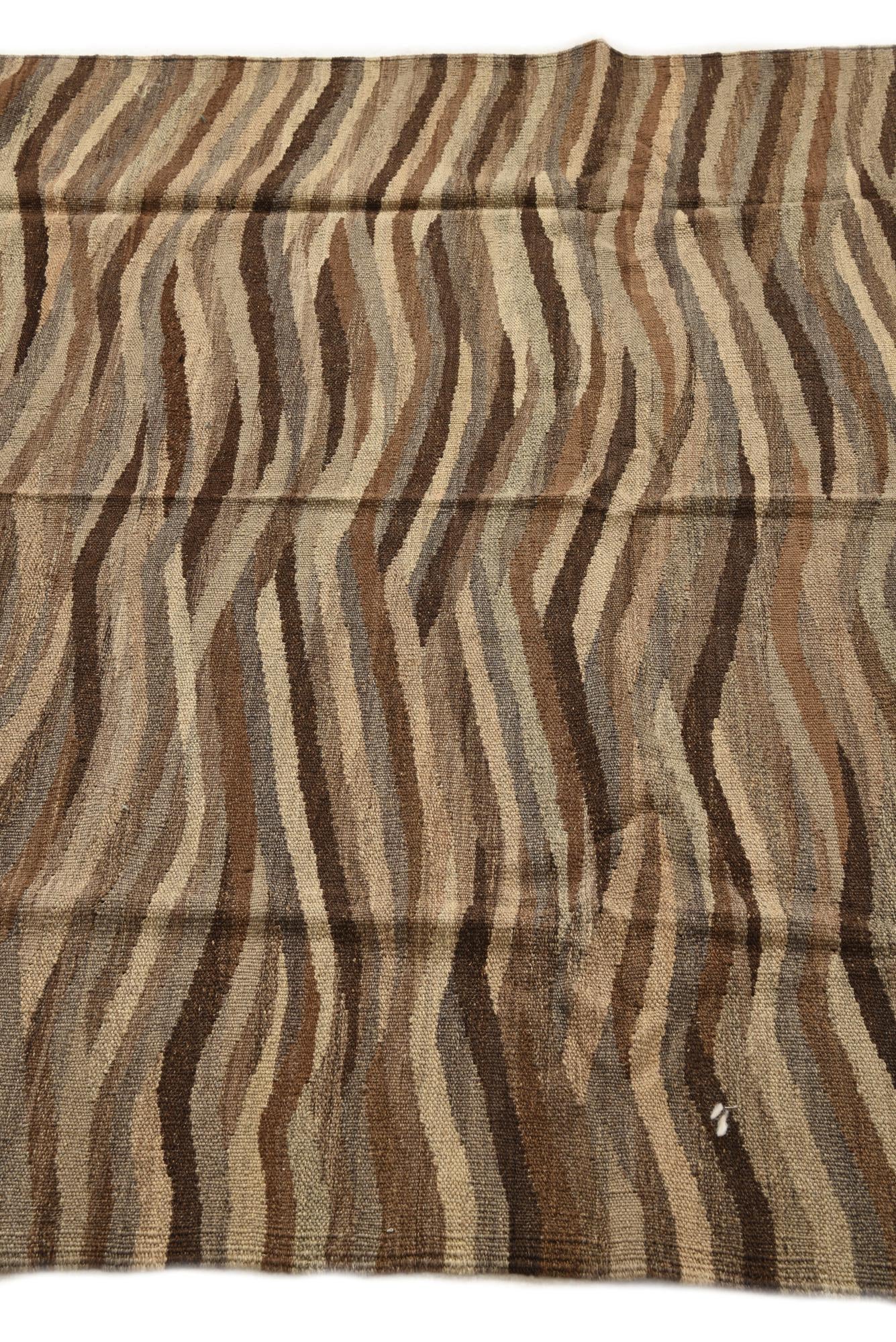 4' 10 x 6' 7 Hand Woven Kilim Modern Wool Rug