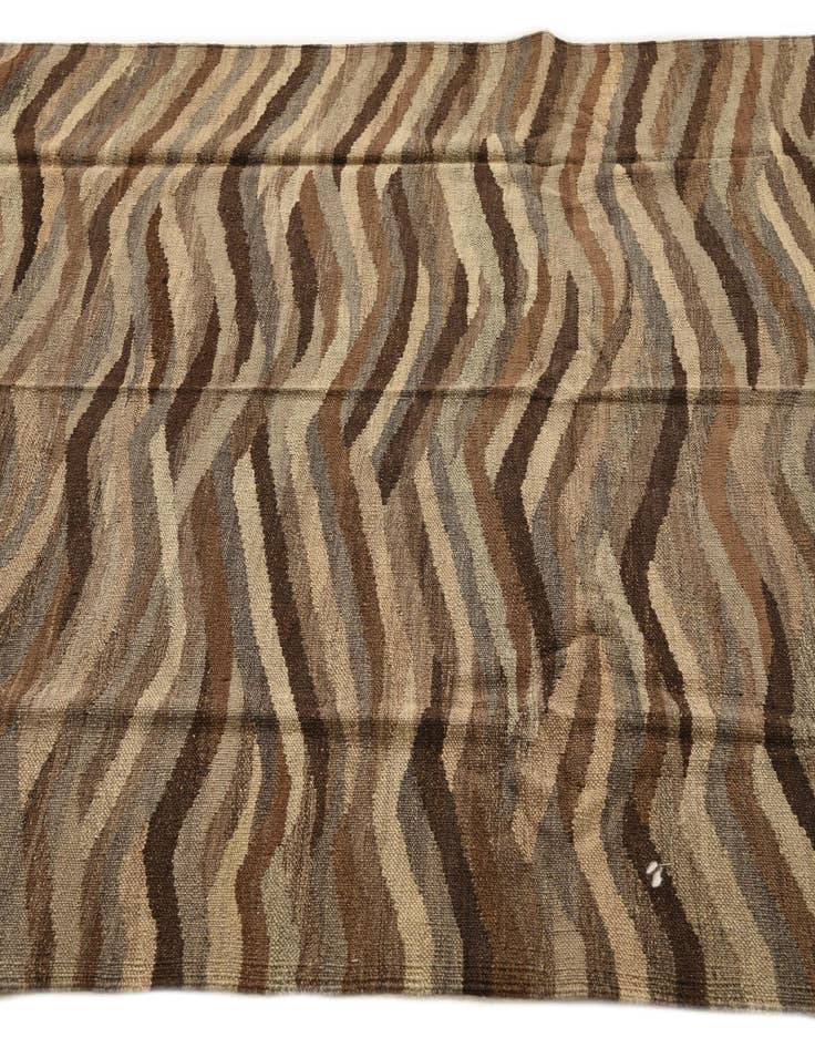 Detail image of 4' 10 x 6' 7  Hand Woven Kilim Modern Wool Rug