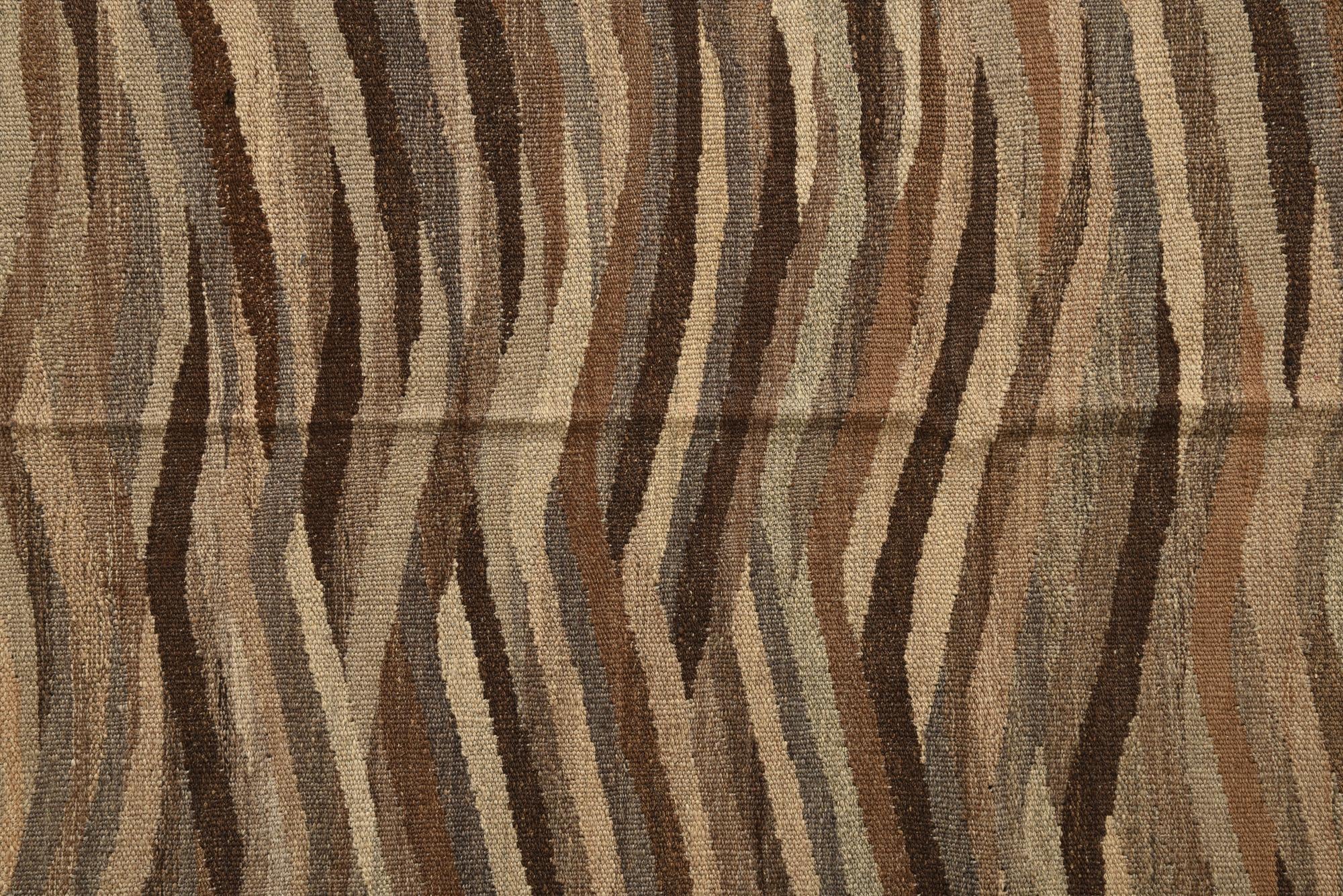 4' 10 x 6' 7 Hand Woven Kilim Modern Wool Rug