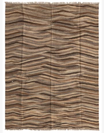 4' 10 x 6' 7 Hand Woven Kilim Modern Wool Rug