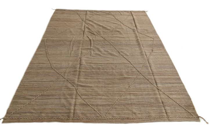 7' 10 x 10' 7 Hand Woven Kilim Modern Wool Rug