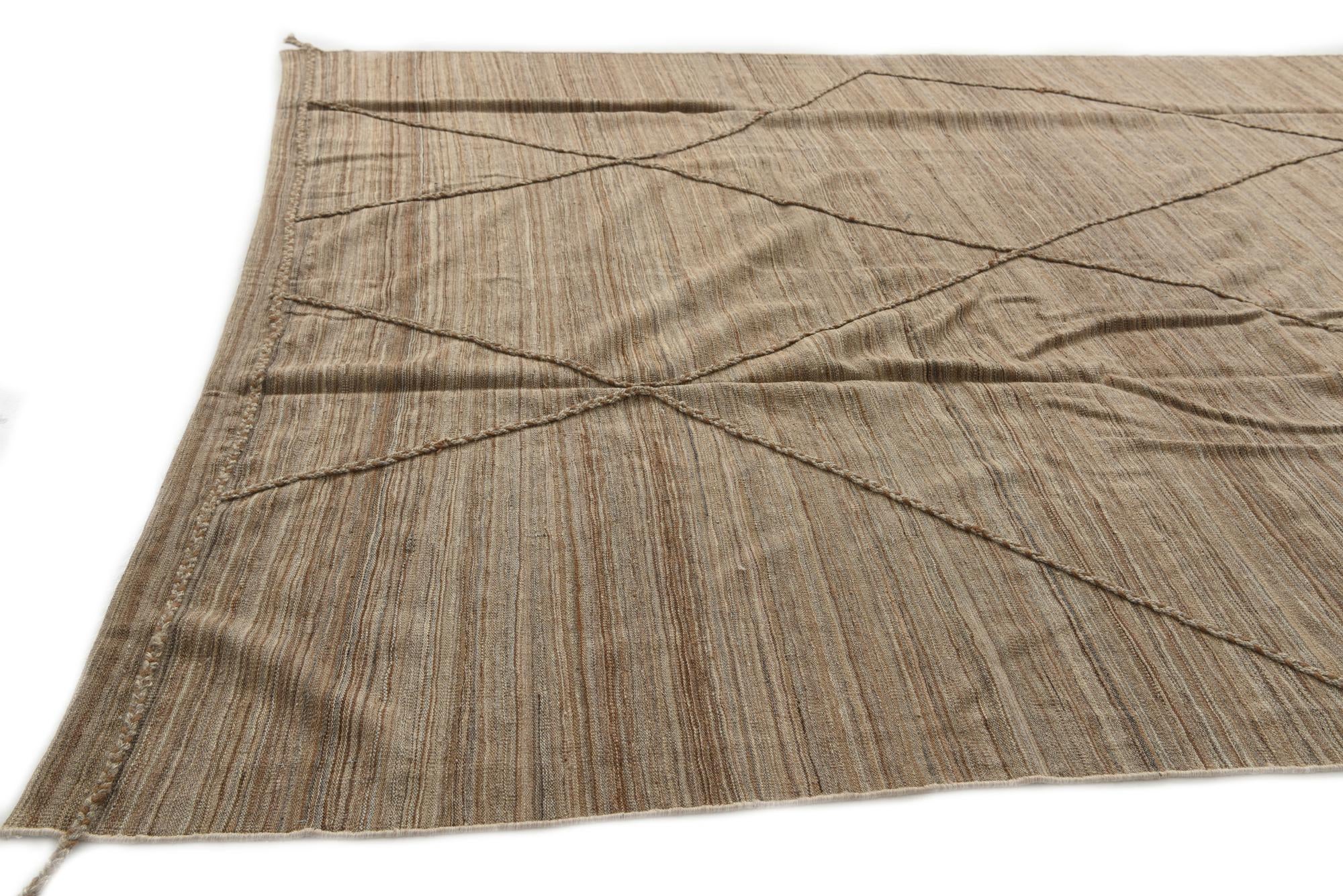 7' 10 x 10' 7 Hand Woven Kilim Modern Wool Rug
