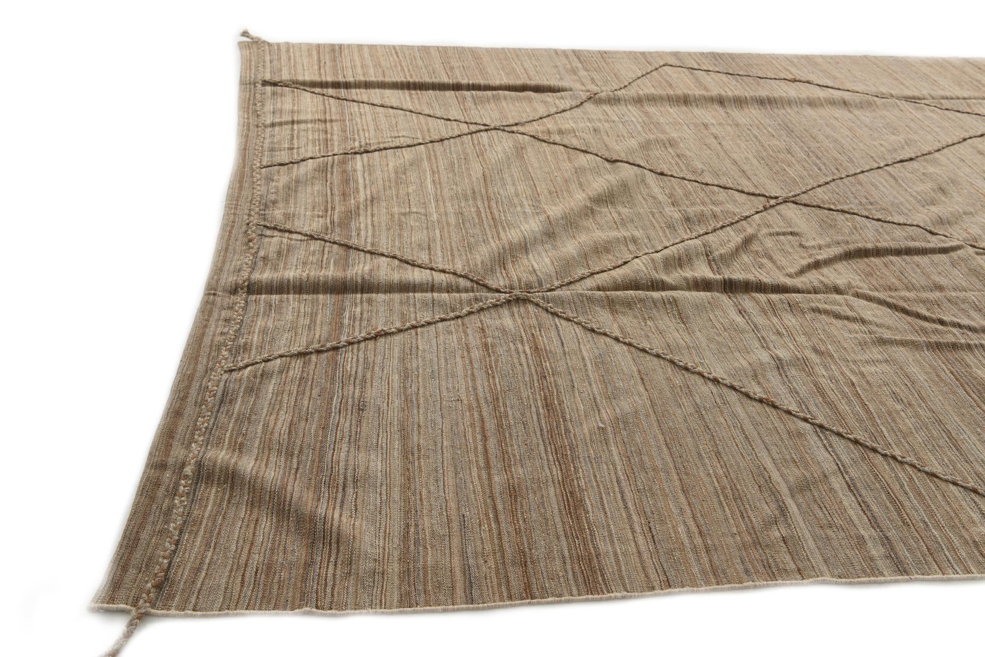 7' 10 x 10' 7 Hand Woven Kilim Modern Wool Rug