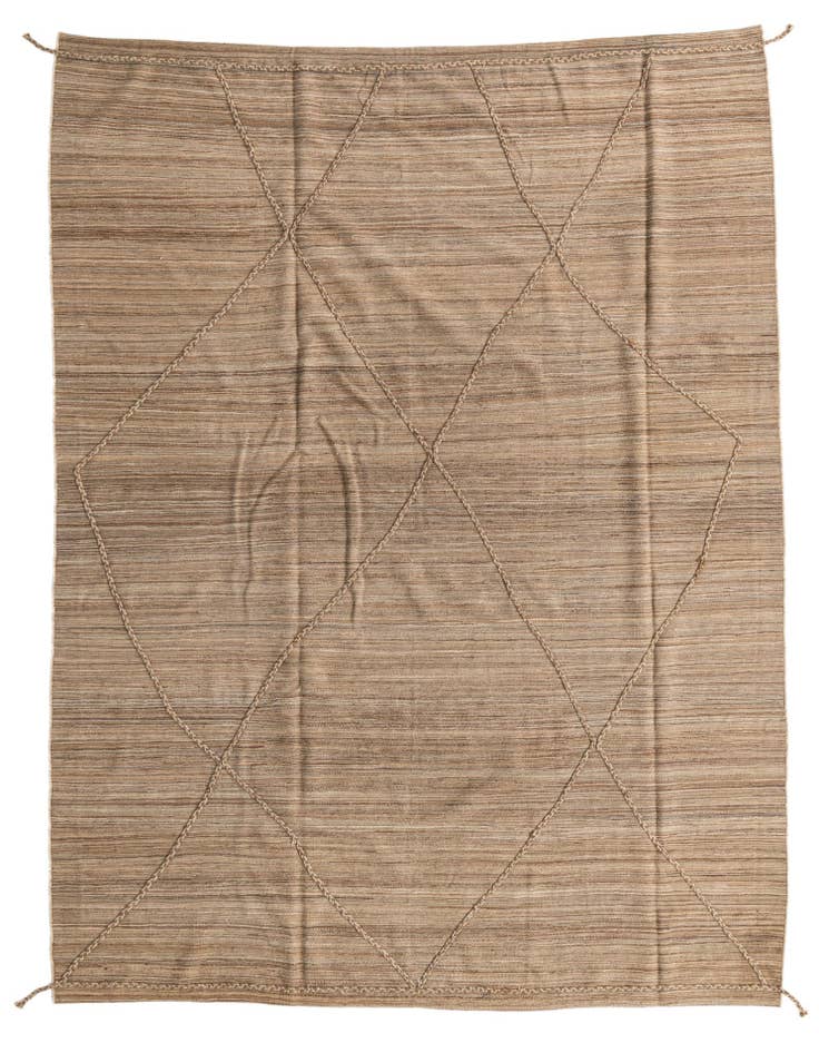 Detail image of 7' 10 x 10' 7 Hand Woven Kilim Modern Wool Rug