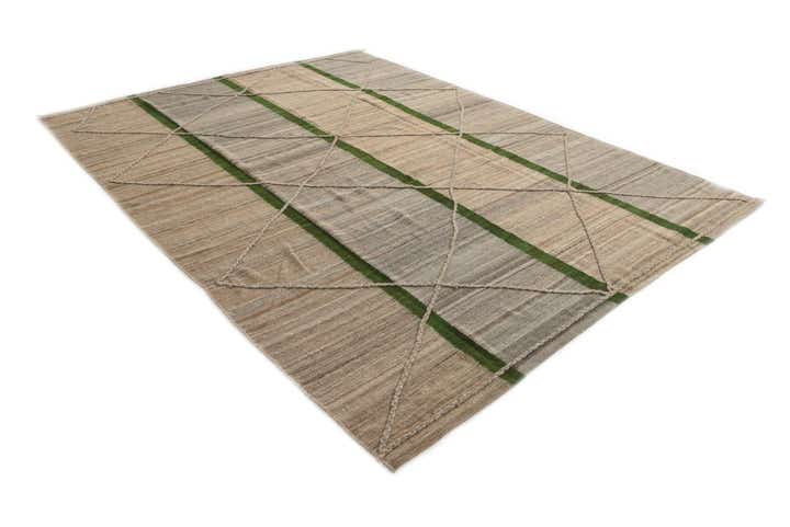 8' 3 x 11' Hand Woven Kilim Modern Wool Rug