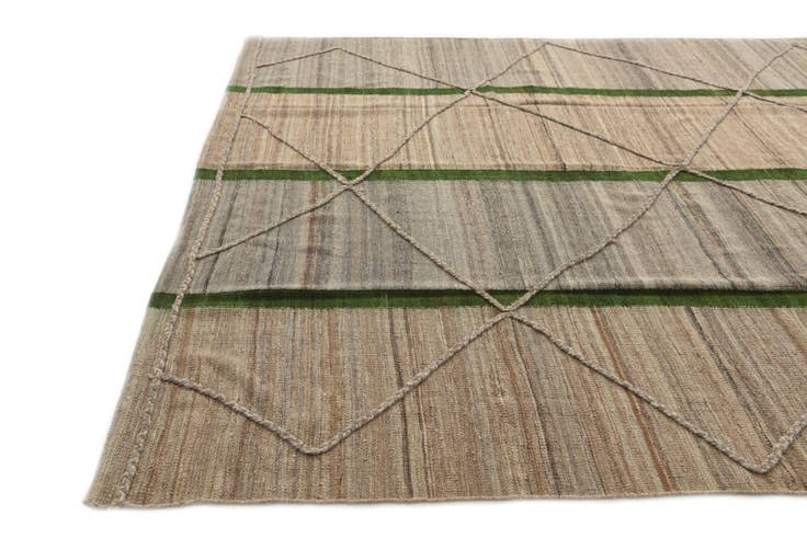Detail image of 8' 3 x 11' Hand Woven Kilim Modern Wool Rug