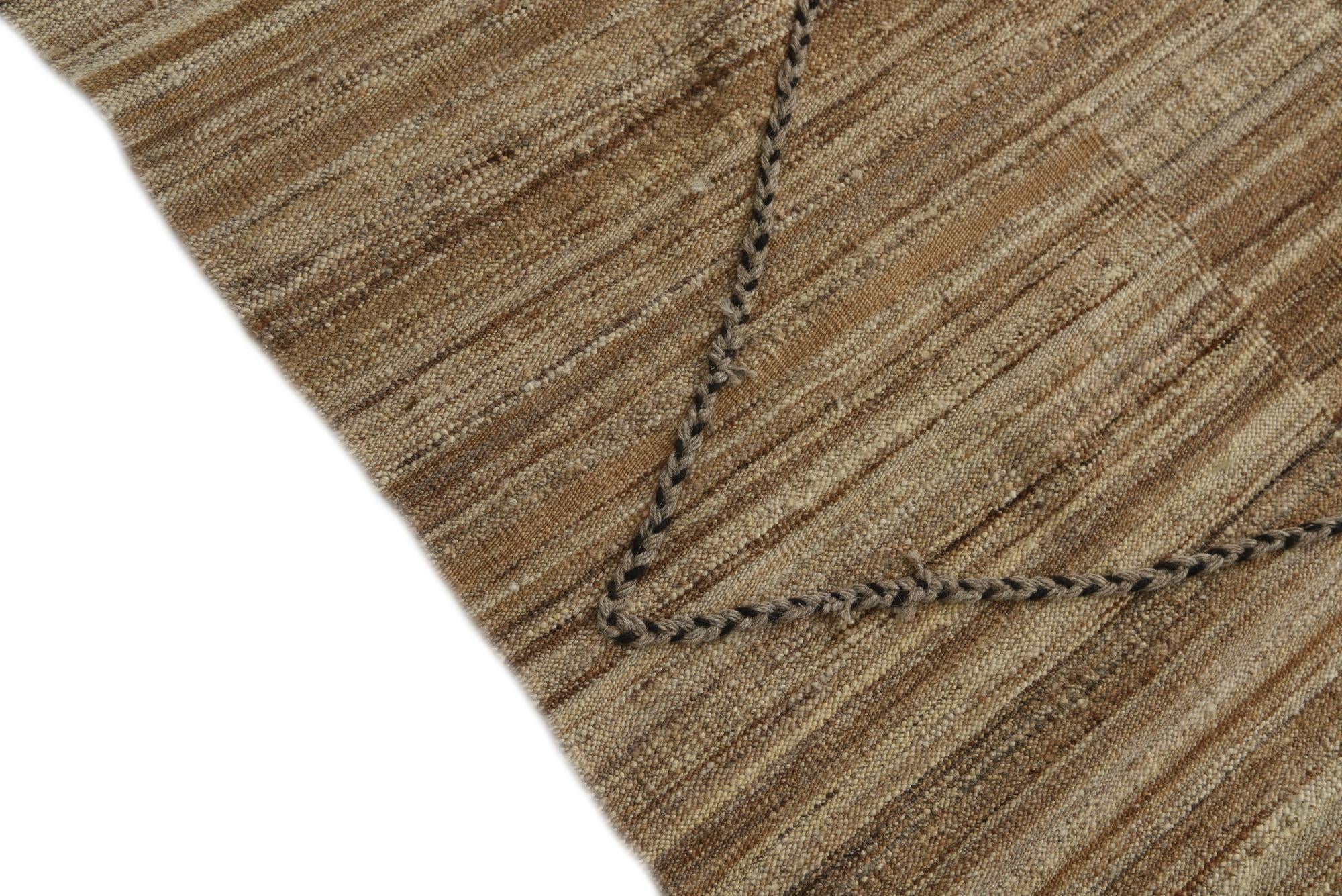 8' 6 x 9' 5 Hand Woven Kilim Modern Wool Rug