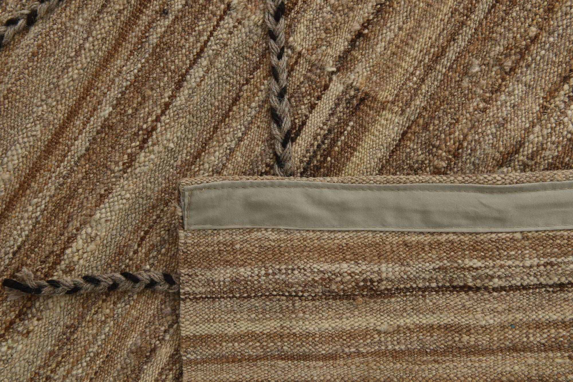 8' 6 x 9' 5 Hand Woven Kilim Modern Wool Rug
