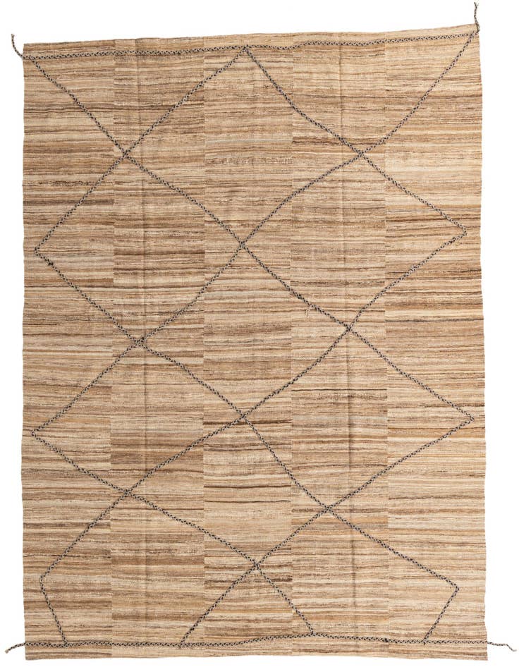 Detail image of 8' 6 x 9' 5 Hand Woven Kilim Modern Wool Rug