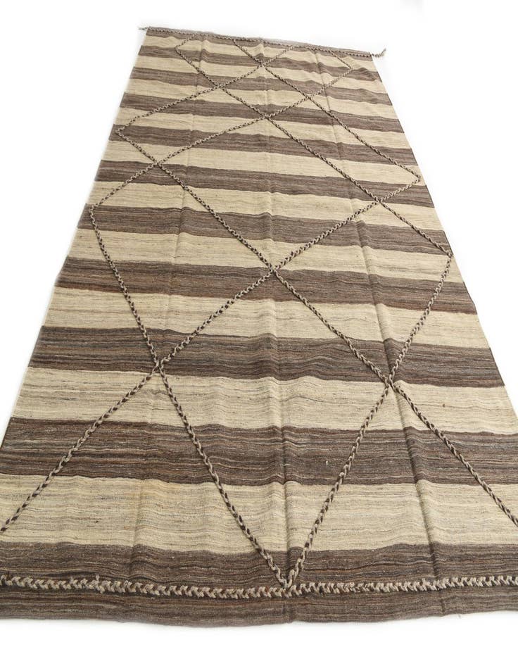 Detail image of 7' 8 x 10' 8  Hand Woven Kilim Modern Wool Rug