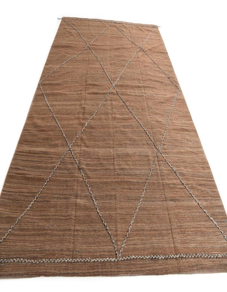 Detail image of 9' 5 x 13' 1  Hand Woven Kilim Modern Wool Rug