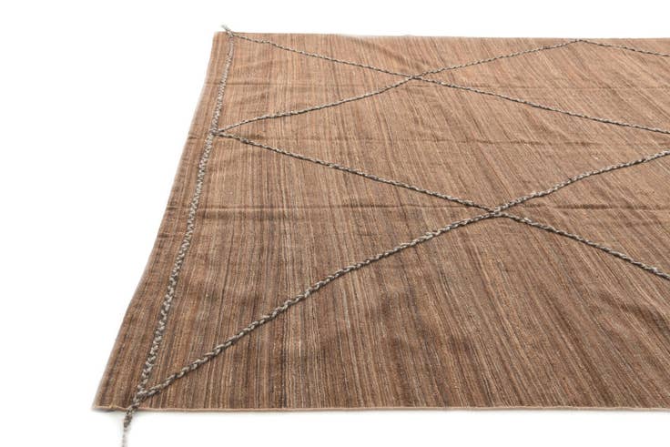 Detail image of 9' 5 x 13' 1 Hand Woven Kilim Modern Wool Rug