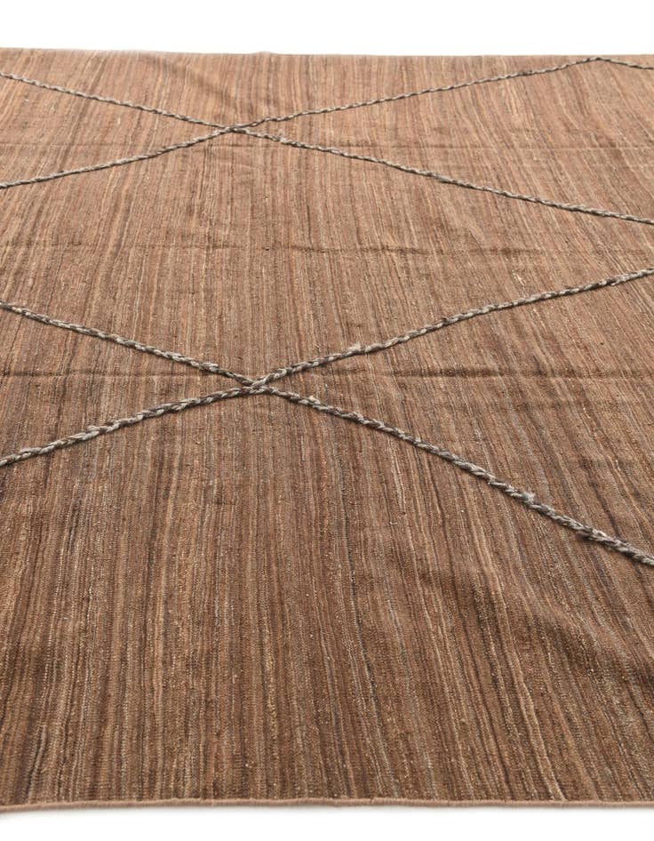 Detail image of 9' 5 x 13' 1  Hand Woven Kilim Modern Wool Rug