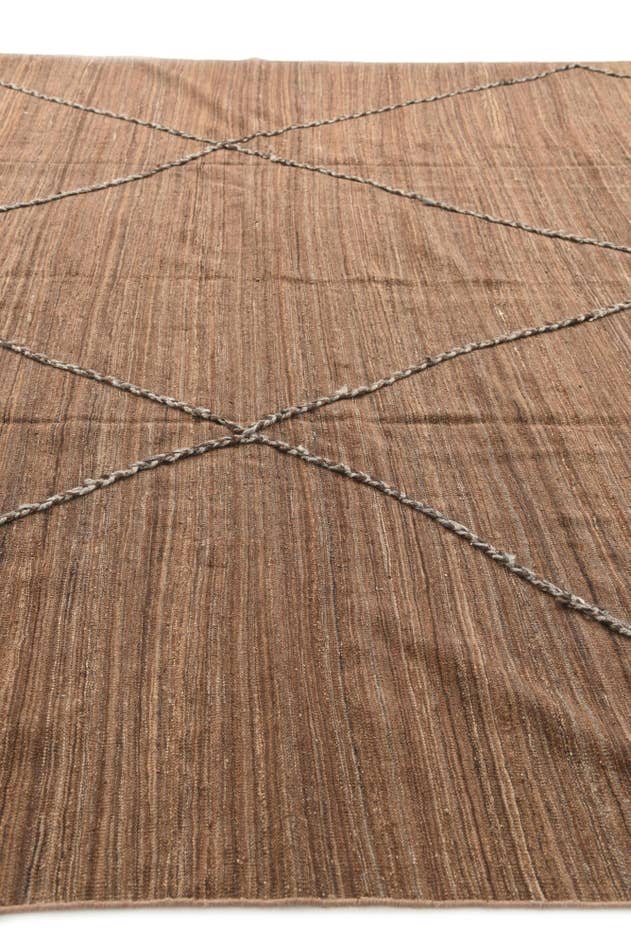 Detail image of 9' 5 x 13' 1 Hand Woven Kilim Modern Wool Rug