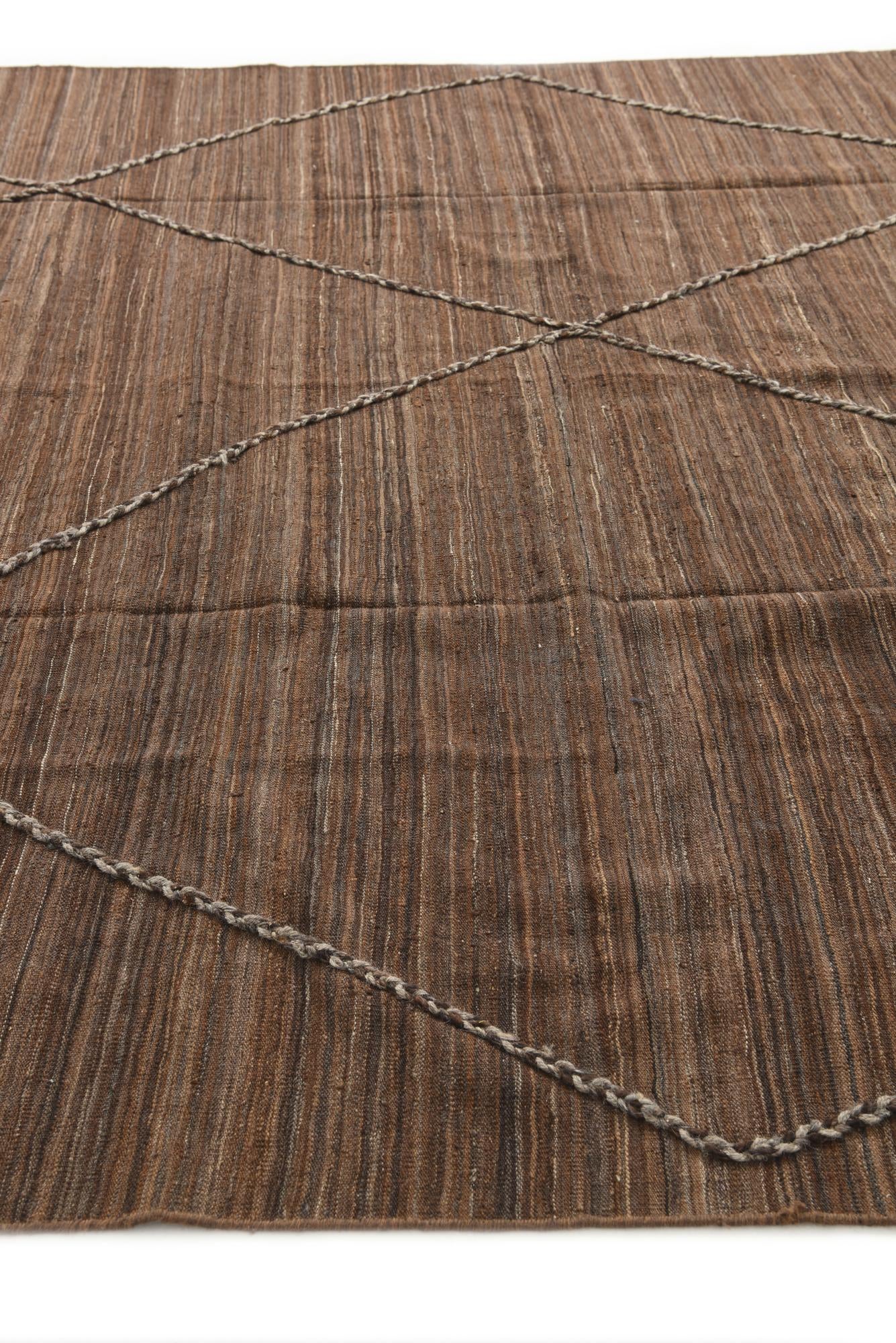 250cm x 335cm Hand Woven Kilim Modern Wool Rug
