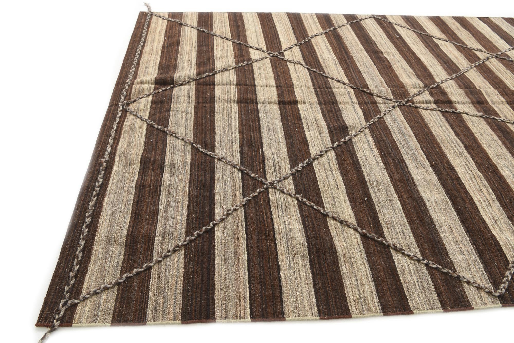 200cm x 295cm Tejido a mano Kilim Modern Alfombra Lana