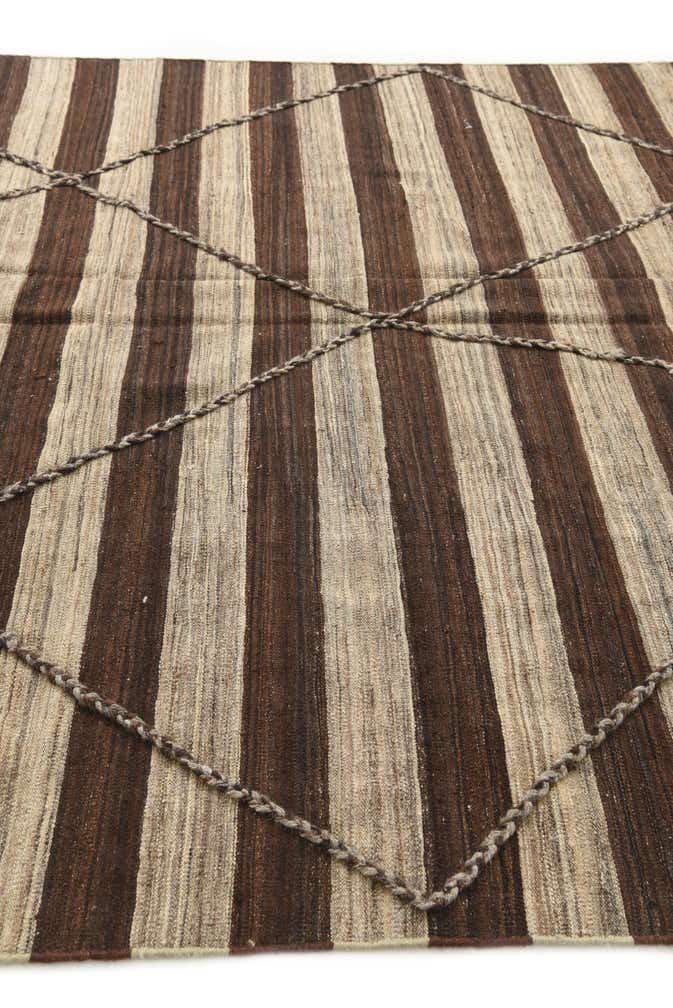 6' 6 x 9' 9 Hand Woven Kilim Modern Wool Rug