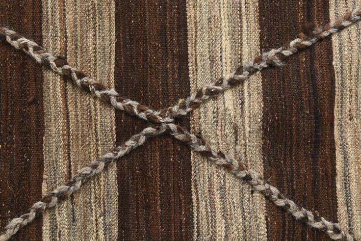 Detail image of 6' 6 x 9' 9 Hand Woven Kilim Modern Wool Rug
