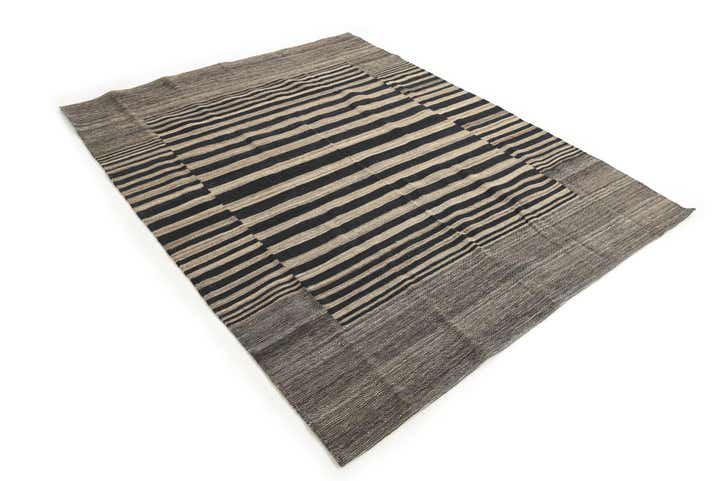 6' x 7' 7 Hand Woven Kilim Modern Wool Rug