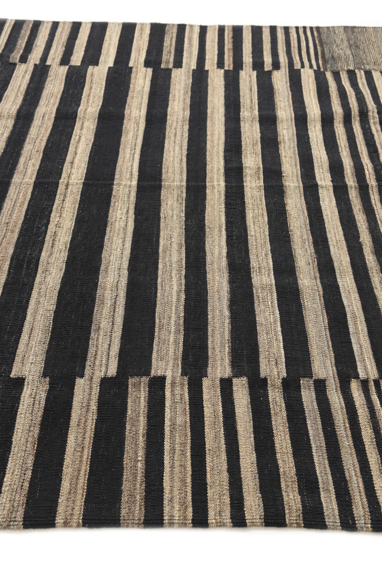 6' x 7' 7 Hand Woven Kilim Modern Wool Rug