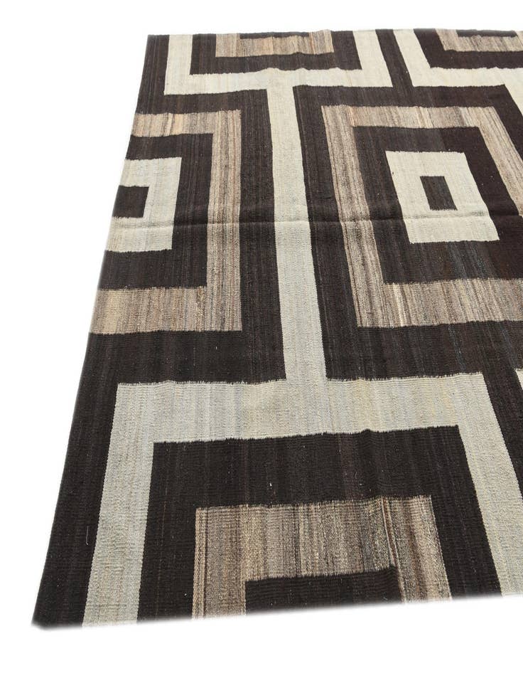 Detail image of 7' x 9' 9  Hand Woven Kilim Modern Wool Rug