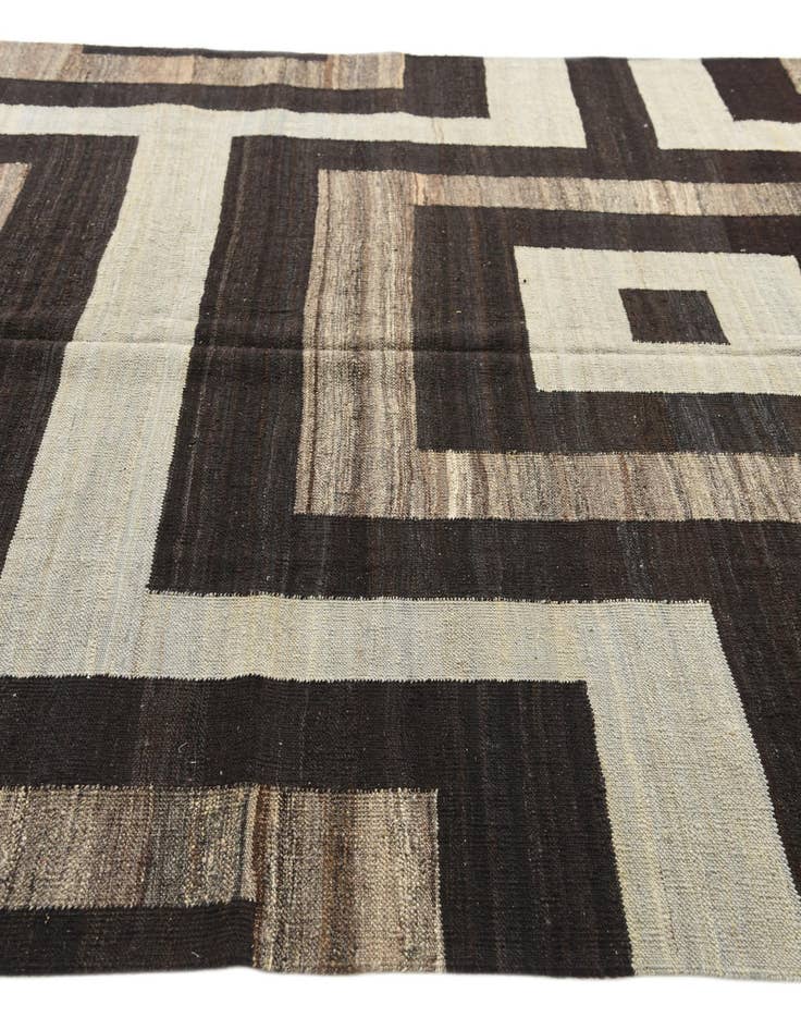 Detail image of 7' x 9' 9  Hand Woven Kilim Modern Wool Rug
