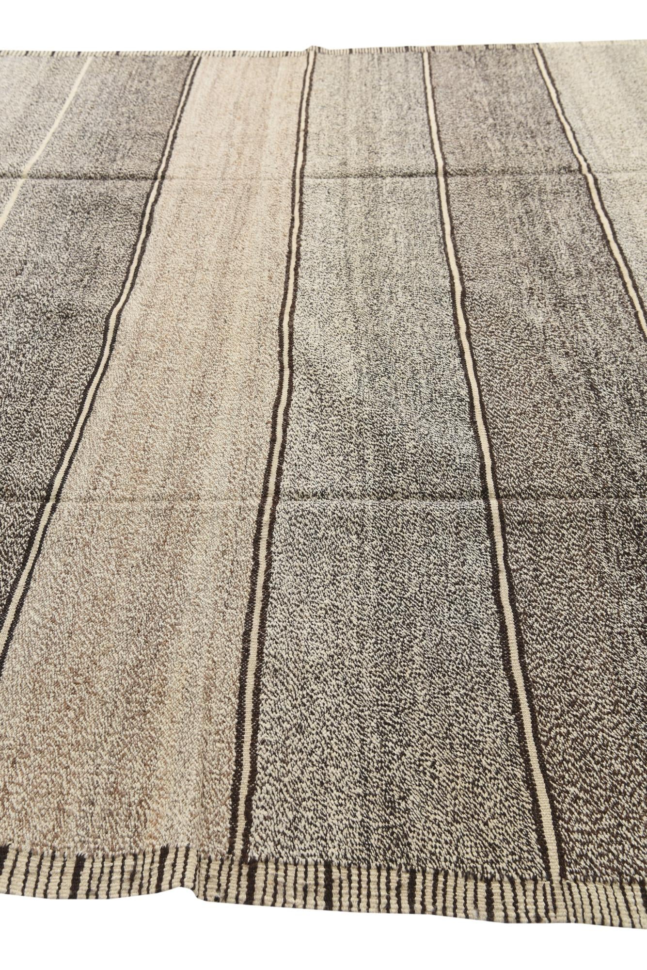 8' 9 x 9' 7 Hand Woven Kilim Modern Wool Rug