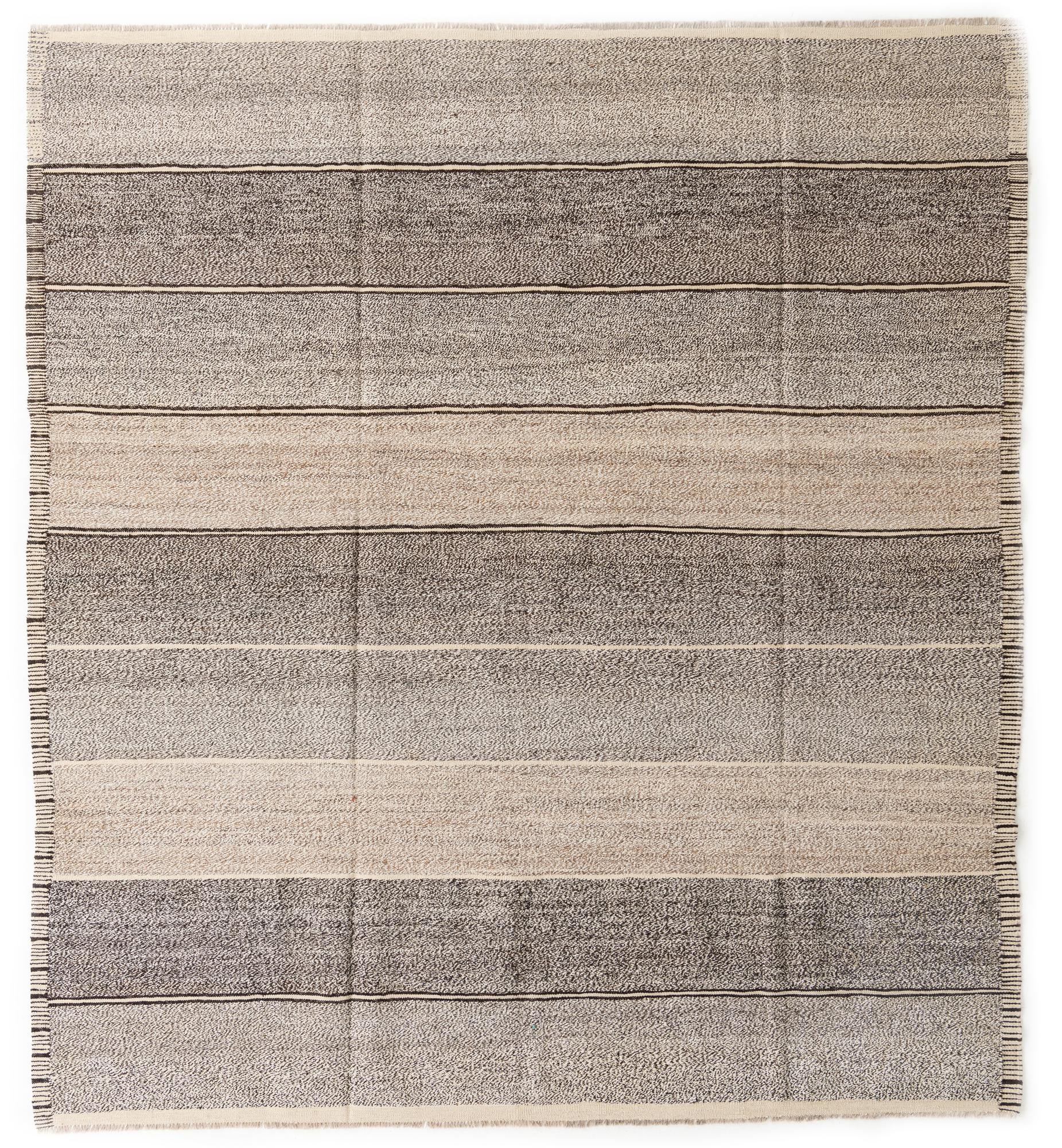 8' 9 x 9' 7 Hand Woven Kilim Modern Wool Rug