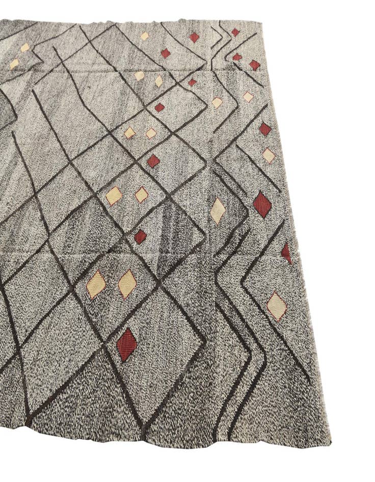 Detail image of 7' 4 x 9' 7  Hand Woven Kilim Modern Wool Rug