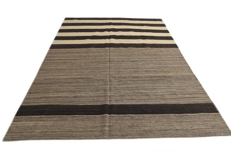 Detail image of 6' 9 x 9' 8 Hand Woven Kilim Modern Wool Rug