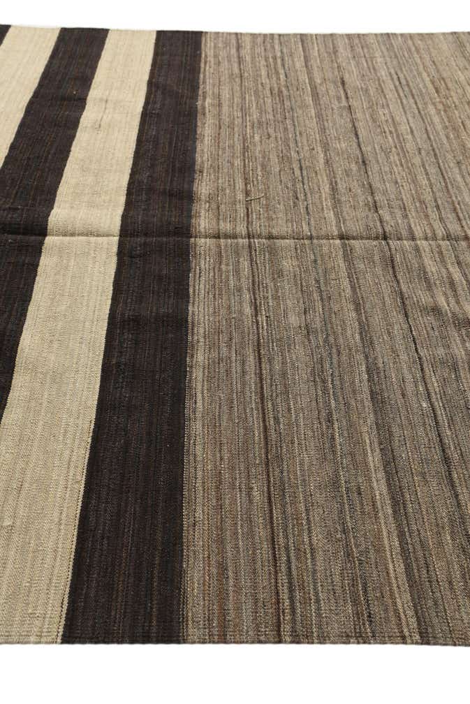 6' 9 x 9' 8 Hand Woven Kilim Modern Wool Rug