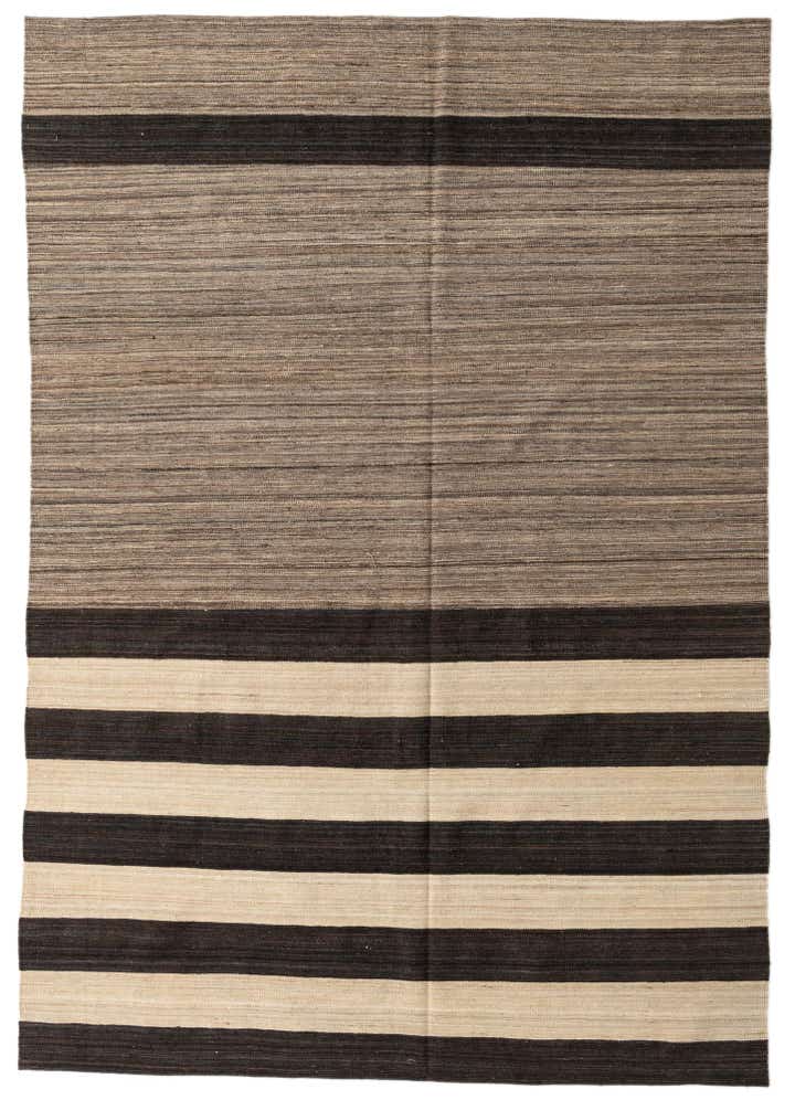 6' 9 x 9' 8 Hand Woven Kilim Modern Wool Rug