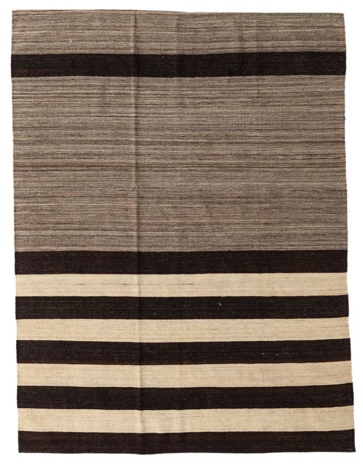 Detail image of 5' 9 x 7' 9 Hand Woven Kilim Modern Wool Rug