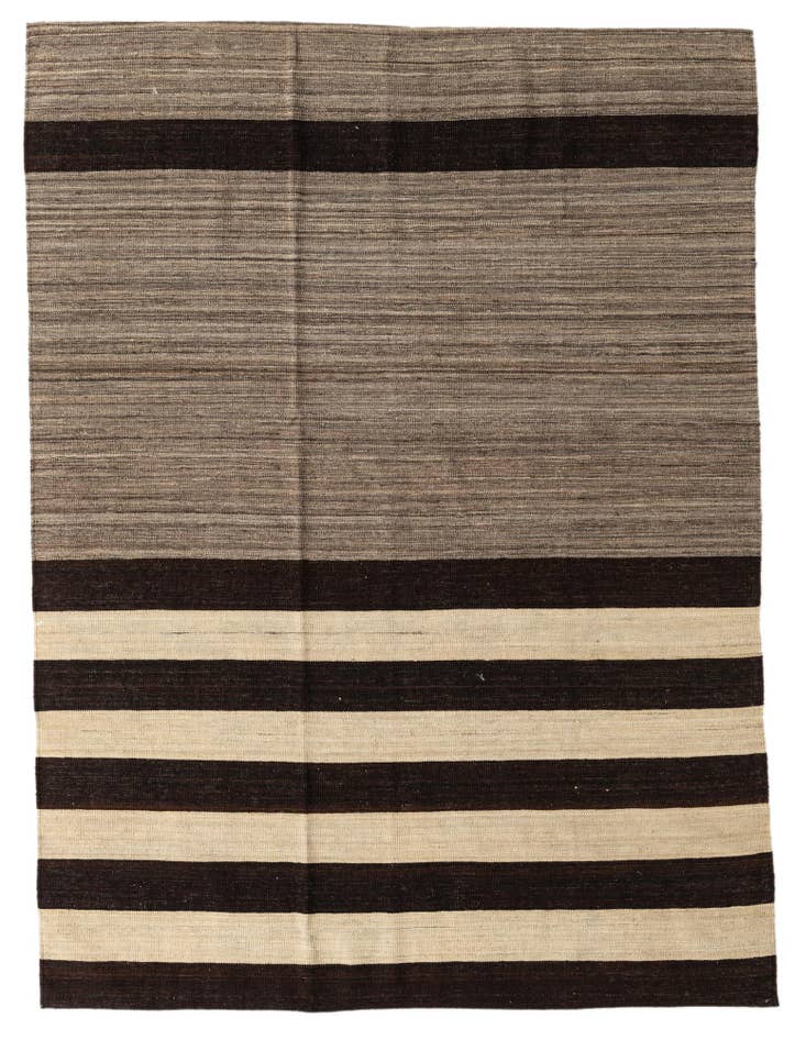 Detail image of 5' 9 x 7' 9 Hand Woven Kilim Modern Wool Rug