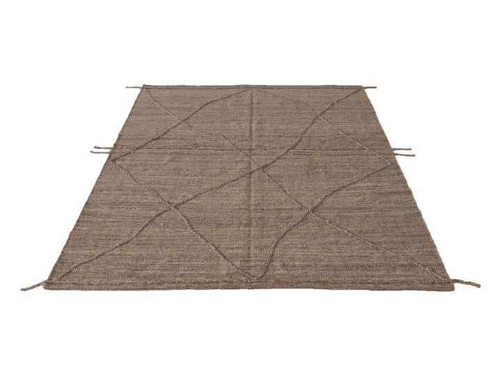 6' 4 x 8' 3 Hand Woven Kilim Modern Wool Rug