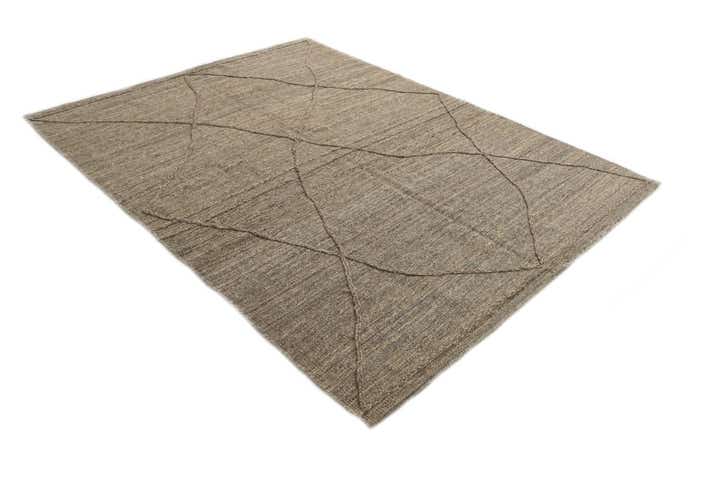 6' 4 x 8' 3 Hand Woven Kilim Modern Wool Rug