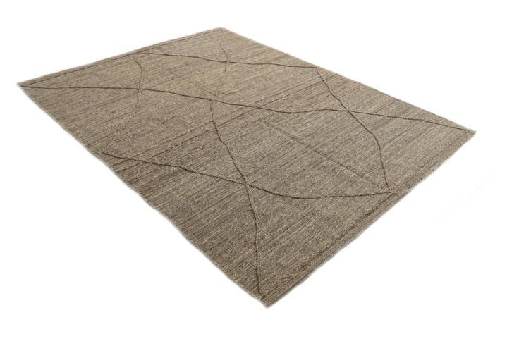 Detail image of 6' 4 x 8' 3 Hand Woven Kilim Modern Wool Rug
